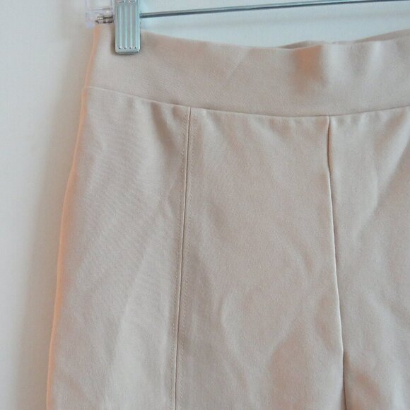 AARON & AMBER Tan Beige Split Hem Ponte Knit Stretch Pants - Women's Size S NWT - Picture 7 of 14